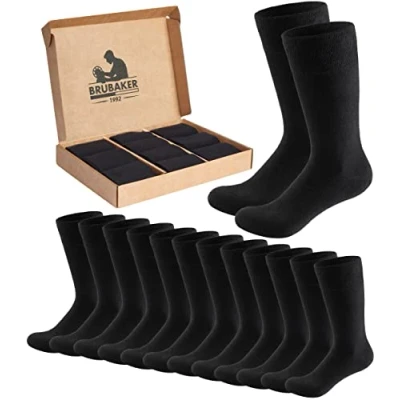Abbildung von BRUBAKER Businesssocken Herrensocken in Geschenkbox Komfort &amp; Business Herren Socken (Großes Set, 10 Paar) Baumwollsocken Fein und Weich