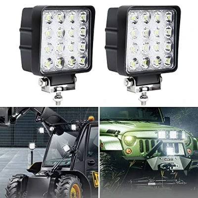 Abbildung von Ansobea LED Arbeitsscheinwerfer 2 Stück 48W Scheinwerfer Auto Zusatzscheinwerfer 12v Offroad Strahler Arbeitslicht für Traktor LKW Wasserdicht IP67 6500K