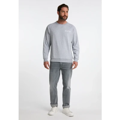 Abbildung von DREIMASTER Maritim Herren Sweatshirt mit Rundhalsausschnitt XXL / Hellgrau Melange 80% Baumwolle 20% Polyester