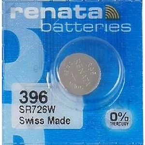 Abbildung von Renata 396 SR726W Silberoxid Uhrenbatterie, 1,55 V, in Blisterverpackung