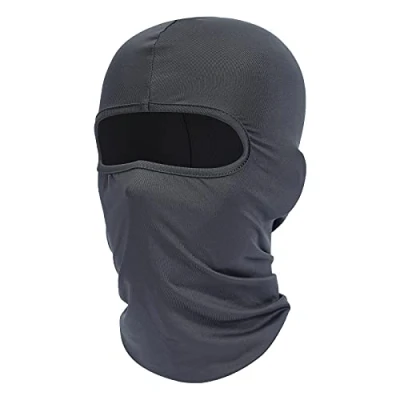 Abbildung von fuinloth Sturmhauben, Gesichtshaube, Skimaske, Hals Gaiter, UV Schutz, Motorrad und Fahrrad Gesichtsmaske, Balaclavas für Herren/Damen Dunkelgrau