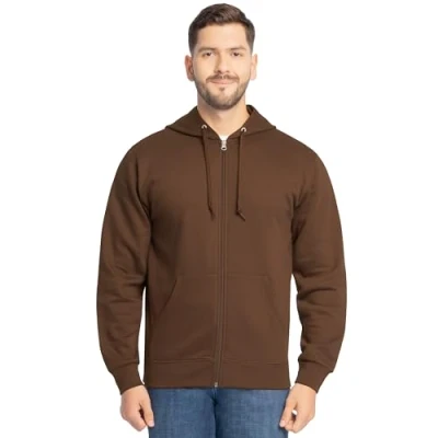 Abbildung von Fruit of the Loom Unisex Eversoft Fleece Hoodies, Pullover &amp; Full Zip, Moisture Wicking Breathable, Sizes S 4x Kapuzenpullover, Warmer Mokka Reißverschluss, X Large