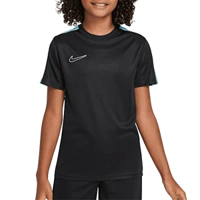 Abbildung von Nike Unisex Kinder K Df Acd23 Top Ss Br T Shirt, Black/Indigo Haze/Baltic Blue, 60