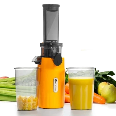 Abbildung von VENTRAY Slow Juicer Essential Ginnie Entsafter, kompakt und langsam, nährstoffreich, 100,00 W, Sicherheitsverriegelung