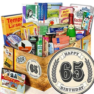 Abbildung von 65. Geburtstags Geschenk + Geschenke zum 65 Geburtstag für Frauen Ostpaket