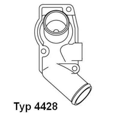 Abbildung von WAHLER 4428.92D Kühlwasserthermostat 92 mit Dichtung OPEL: Zafira A, Astra G CC, Caravan
