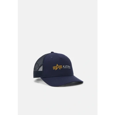 Abbildung von Alpha Industries Label Trucker Unisex Cap, Größe: One Size, Rep.blue