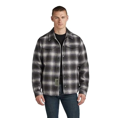 Abbildung von G STAR RAW Herren check overshirt, Mehrfarben (raven blur D23662 C904 C754), XL