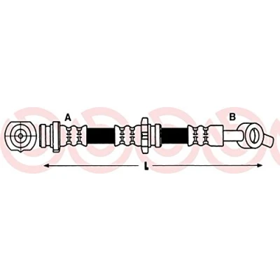 Abbildung von BREMBO T 56 149 Bremsschläuche 421 F10X1 NISSAN: Primera Hatchback, Limousine