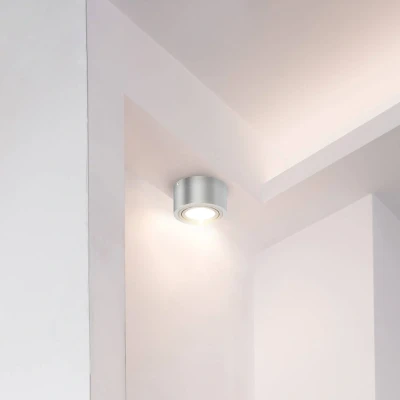 Abbildung von Briloner Leuchten Aufbauleuchte 7121 014, schwenkbar, LED fest verbaut, Warmweiß, Reflektor silber, LED, Warmweiß 3000K, 5W 470 lm
