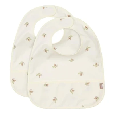 Abbildung von Jollein 029 864 67024 Lätzchen wasserdicht 2er Set Rosehip weiß