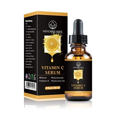 Abbildung von Natürliches Vitamin C Retinol Serum 2.5%, neue Hautbehandlungsformel, organischer Anti Falten Reduzierer, Feuchtigkeitscreme, organische Hautpflege für Gesicht und Augen (Vitamin Serum)