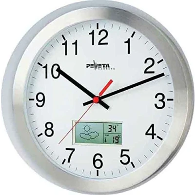 Abbildung von PEWETA Funkwanduhr Ø 30 cm silber