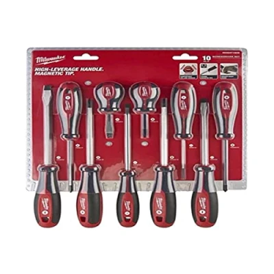 Abbildung von MILWAUKEE 4932471808 Schraubendrehersatz 10 PZ1 / PZ2, PH1 PH2, SL3 SL5.5, SL6.5 SL8