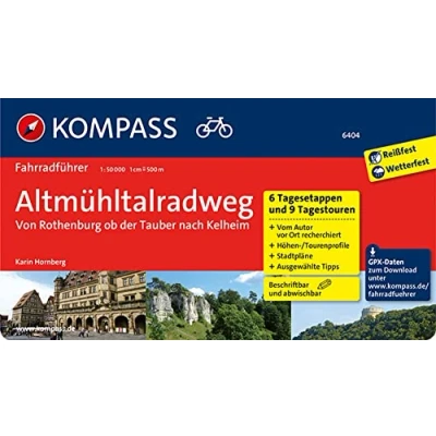 Abbildung von KOMPASS Fahrradführer Altmühltal Radweg von Rothenburg ob der Tauber nach Kelheim: mit Routenkarten im optimalen Maßstab.