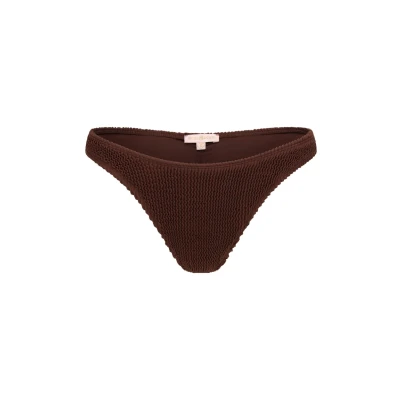 Abbildung von Moda Minx Scrunch Fixed Bikinihose, Damen, Größe: Large, Coffee