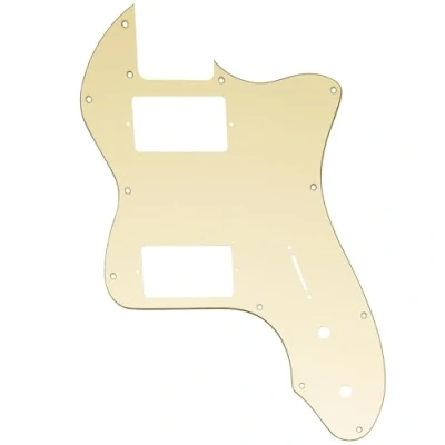 Abbildung von Musiclily Pro 12 Löcher Bedeckt HH Gitarren Schlagbrett Pickguard für USA/Mexico Fender 72 Tele Thinline Style E Gitarre, 3 lagig Cream