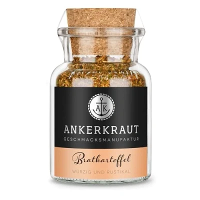 Abbildung von Ankerkraut Bratkartoffel Gewürz, Gewürzmischung für Kartoffelgerichte, 80g im Korkenglas