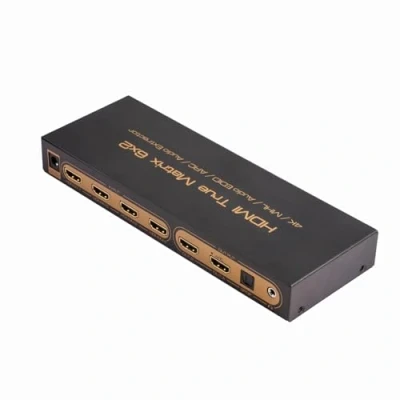Abbildung von C04DS 6x2 HDMI Matrix Umschalter &amp; Splitter 6 Eingänge, 2 Ausgänge, 3D, MHL, ARC, Audio Extraktion mit SPDIF Perfekt für Heimkino, Gaming und professionelle AV Setups