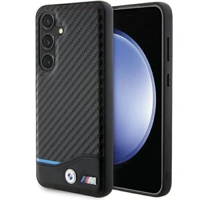 Abbildung von CG Mobile BMW BMHCS24S22NBCK Hülle Für S24 S921 Schwarz Leather Carbon