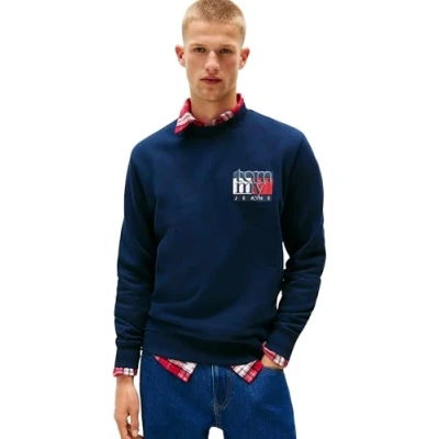 Abbildung von Tommy Jeans Sweatshirt &quot;TJM RWB FLAG&quot;, Rundhals, regular fit, Print, Rippbündchen