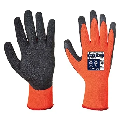 Abbildung von Portwest Thermo Grip Handschuh, Größe: XL, Farbe: Orange/Schwarz, A140ORBXL