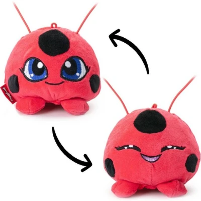 Abbildung von Corimori Kuscheltier Miraculous Ladybug Plüsch Schlüssel Anhänger, doppelseitig (Packung), Kwami Tikki, 10cm, doppelseitig, Marienkäfer, Wendeplüschtier