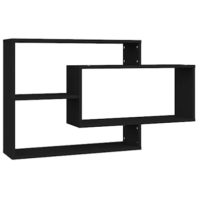 Abbildung von vidaXL Regal Wandregale Schwarz 104x20x58,5 cm Holzwerkstoff, 1 tlg.