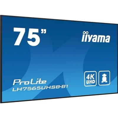 Abbildung von iiyama ProLite LH7565UHSB B1 189cm 74,5&quot; Digital Signage Display IPS LED Panel 4K UHD HDMI DP USB2.0 RS 232c RJ45 Audio out Mediaplayer Android OS WiFi 24/7 800 cd/m² schwarz