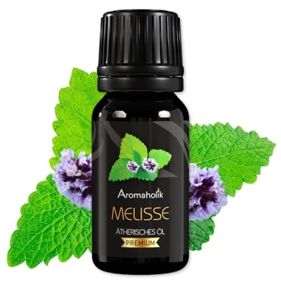 Abbildung von Aromaholik Melissenöl BIO 100% naturrein Ätherische Öle für Diffuser &amp; Aroma Zertifiziertes ätherisches Öl aus Indien Lemon Balm Essential Oils 10ml Sauna Massage