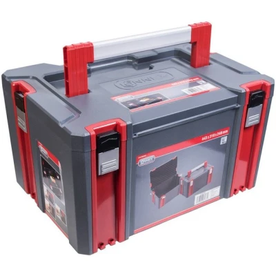 Abbildung von Connex Stapelbox Größe L 34 Liter Volumen Individuell erweiterbares System, 80 kg Tragfähigkeit Stapelbar robustem Kunststoff