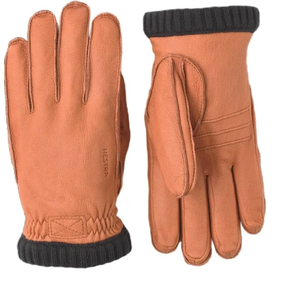 Abbildung von Hestra Deerskin PrimaLoft® Rib Herren Lederhandschuhe (Hellbraun 10 D) Fingerhandschuhe