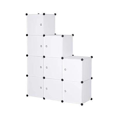 Abbildung von Woltu Aufbewahrungsbox (9 St), DIY Kleiderschrank Regalsystem, Kunststoff