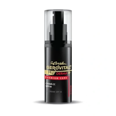Abbildung von CC Creme mit Lichtschutzfaktor 10 für das Gesicht, an die Haut anpassbarer Farbton, spendet Feuchtigkeit, deckt Unebenheiten ab, gleicht aus, 30 ml, Gerovital H3 Derma + Premium Care