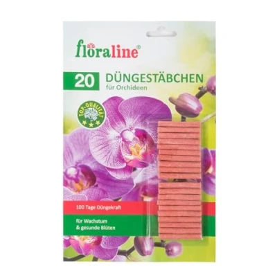 Abbildung von Floraline Pflanzendünger 20 Düngestäbchen für Orchideen 100 Tage Düngekraft Nährstoff