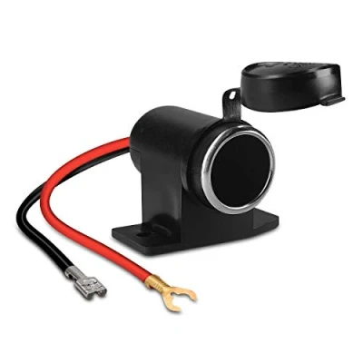 Abbildung von Navaris KFZ Zigarettenanzünder Steckdose: Spritzwassergeschützt, 12V Auto Adapter, 22,00 cm