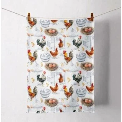 Abbildung von Ambiente® Geschirrtuch Chicken farm, (1 tlg., 1 teilig), Geschirrtücher ca.50x70cm Baumwolle