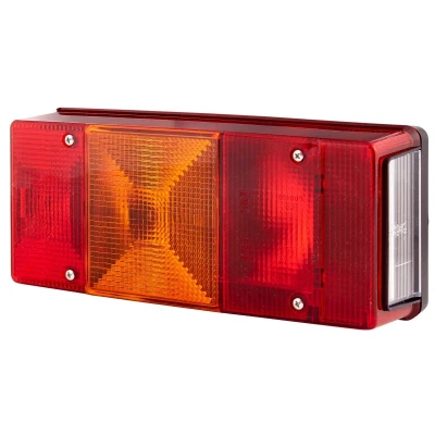 Abbildung von HELLA Rückleuchte Glühlampe Anhänger Beleuchtung 12V Anbau ECE Lichtscheibenfarbe: rot/gelb Stecker: Flachstecker links Menge: 1 2VB 007 547 171