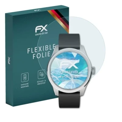 Abbildung von atFoliX Schutzfolie kompatibel mit Withings ScanWatch 2 38 mm Folie, ultraklare und flexible FX Displayschutzfolie (3X)