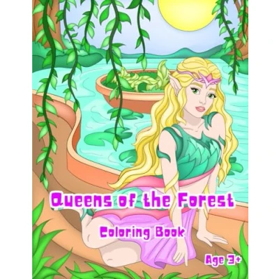 Abbildung von Queens of The forest:Coloring Book: magical and mysterious world elven women