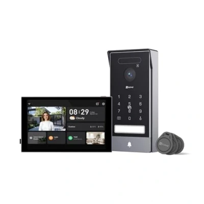 Abbildung von EZVIZ 4K 8MP WLAN Video Türsprechanlage, 2,4GHz &amp; 5GHz WiFi Türklingel, 8 Zoll Touchscreen Monitor, Farbnachtsicht, Handflächen /Gesichtserkennung, APP/Card/Passwort Unlock, Wasserdicht, HP7 Pro