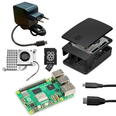 Abbildung von Raspberry Pi 5 Kit 16GB RAM mit hochwertigem original Zubehör sofort startklar (schwarz)
