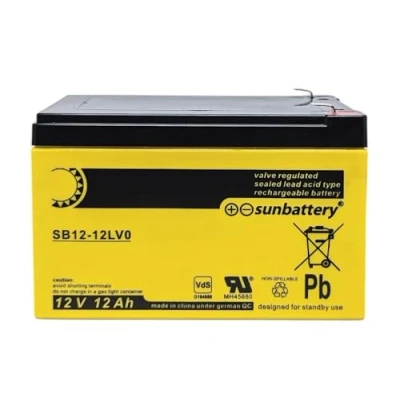Abbildung von SUN Battery SB12 12LV0 12V 12Ah Blei Akku AGM mit VdS