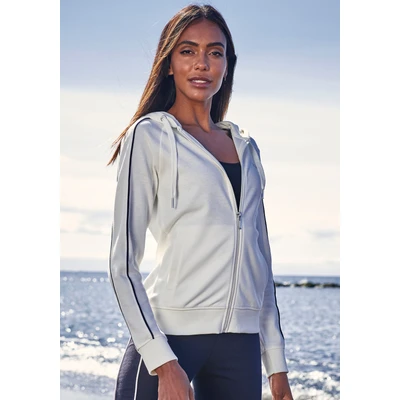 Abbildung von H.I.S Sweatjacke, Damen, Größe: 32/34, Ecru