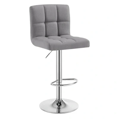 Abbildung von WOLTU® 1 x Barhocker Barstuhl Tresenhocker Stuhl drehbar und höhenverstellbar Tresen Hocker Leinen Hellgrau BH32hgr