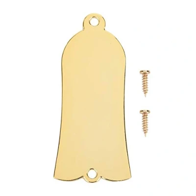 Abbildung von Dilwe Gitarre Truss Rod Cover, vergoldete Metall Abdeckung mit Schrauben(Gold)