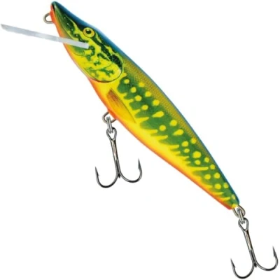 Abbildung von Salmo Pike Wobbler Hecht, Farben:Hot Pike, Länge/Gewicht/Laufverhalten/Tauchtiefe:9cm / 9g schwimmend 0.5 1m