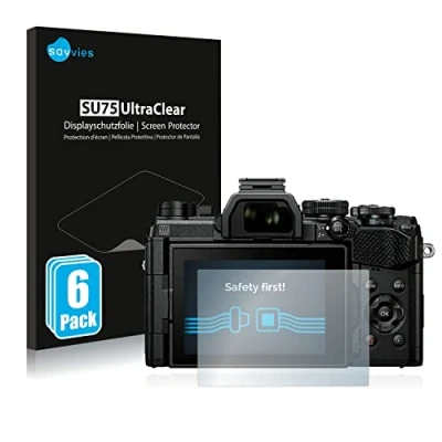 Abbildung von Savvies 6 Stück Schutzfolie für Olympus OM System 5 Displayschutz Folie Ultra Transparent