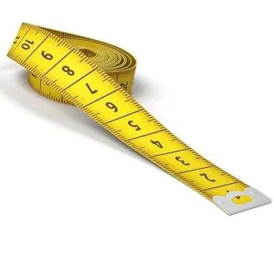 Abbildung von SchneidermaßBand for Sewing Weiches Doppelmaßband 300 cm / 120 Zoll Maßband mit Knopf, Körper und Umfangsmaßband für Schneider, Handwerker Haushalte(Gelb)