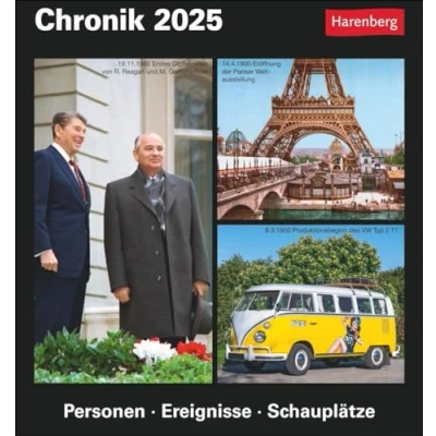 Abbildung von Chronik Tagesabreißkalender 2025 Kulturkalender Personen, Ereignisse, Schauplätze: Was geschah wann? Kalender zum Abreißen mit wichtigen ... Tischkalender (Kulturkalender Harenberg)